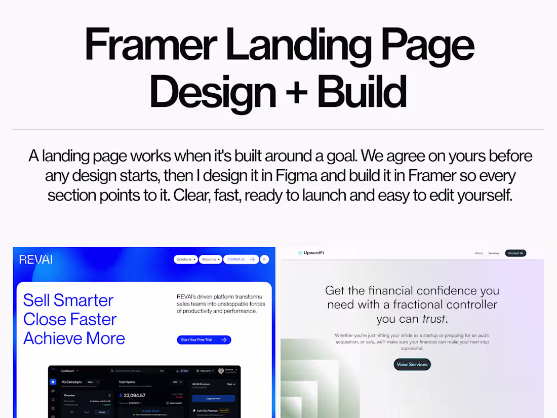 Cover image for Framer Landing Page: Design + Build