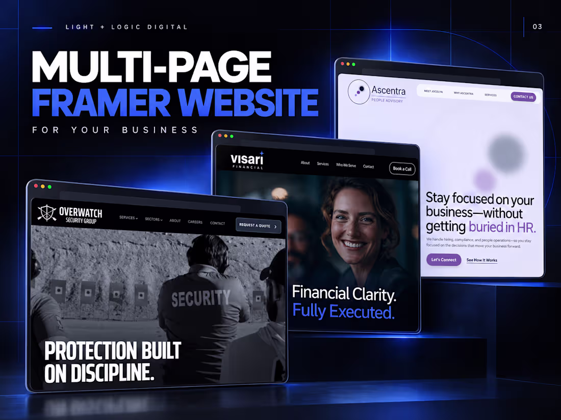 Cover image for Multi-Page Framer Website for Your Business
