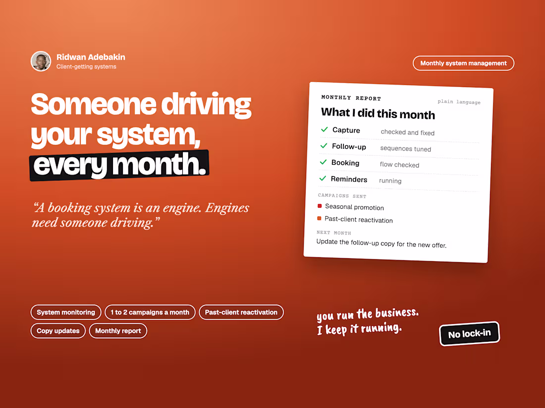 Cover image for Monthly System Management: Campaigns, Reports, Optimization