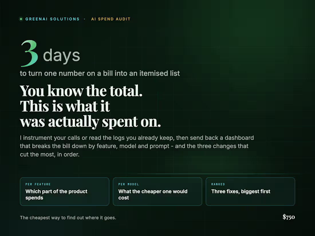 Cover image for AI Spend Audit - what your AI bill was actually spent on