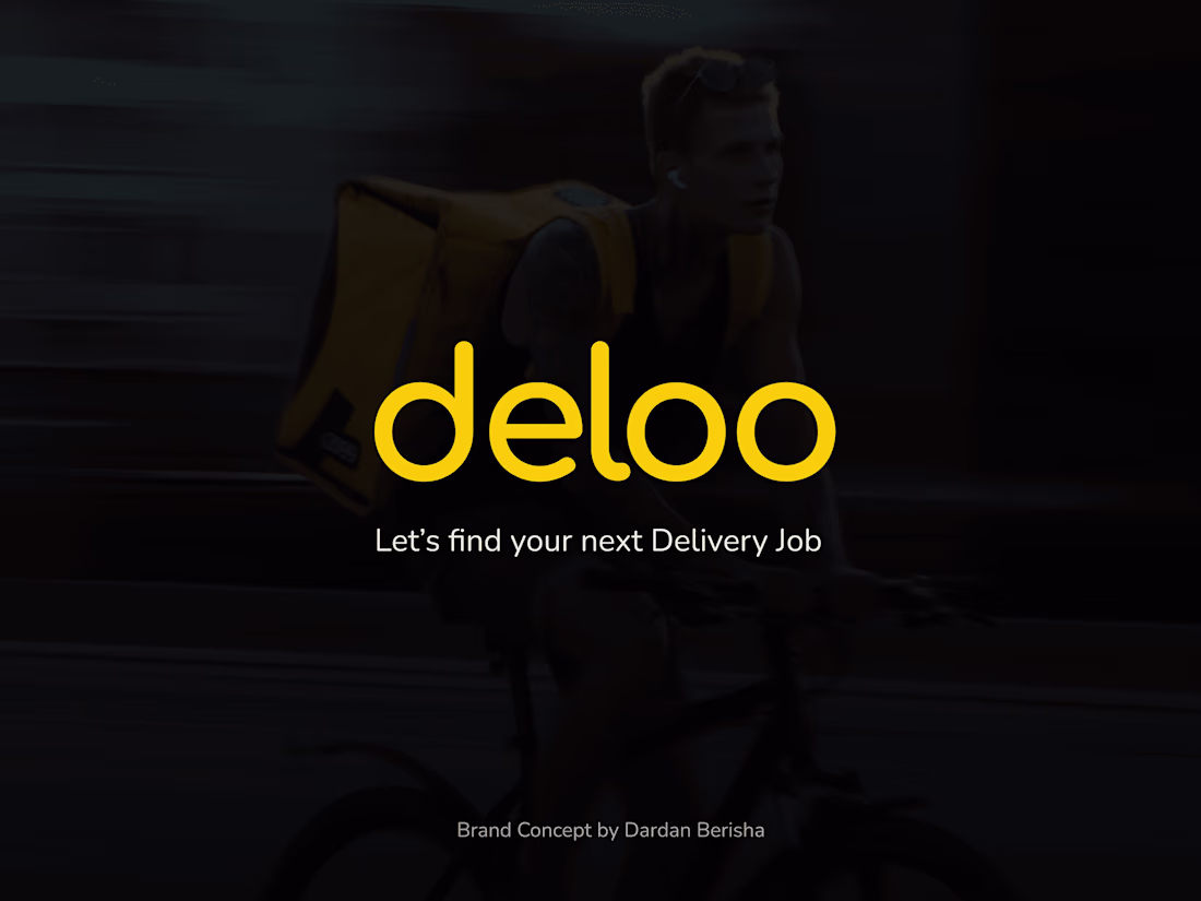 Cover image for DELOO | Delivery jobs platform | Brand identity proposal
