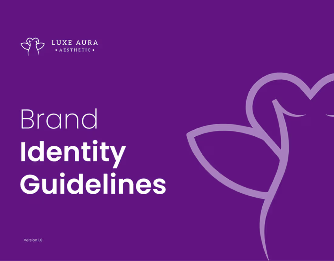 Cover image for Brand Identity Guidelines Luxe Aura Aesthetics