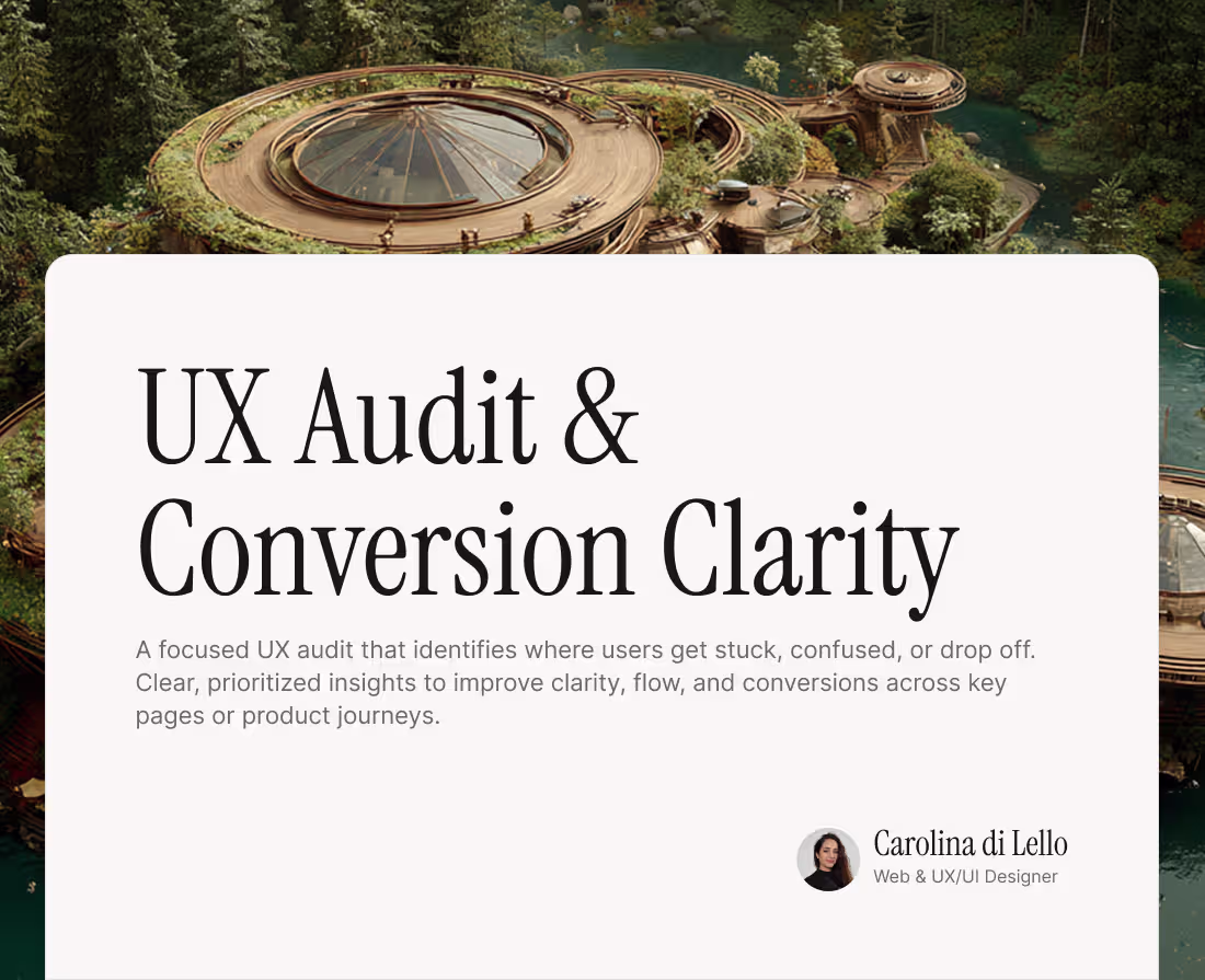 Cover image for UX Audit & Conversion Clarity Review for Websites & Products
