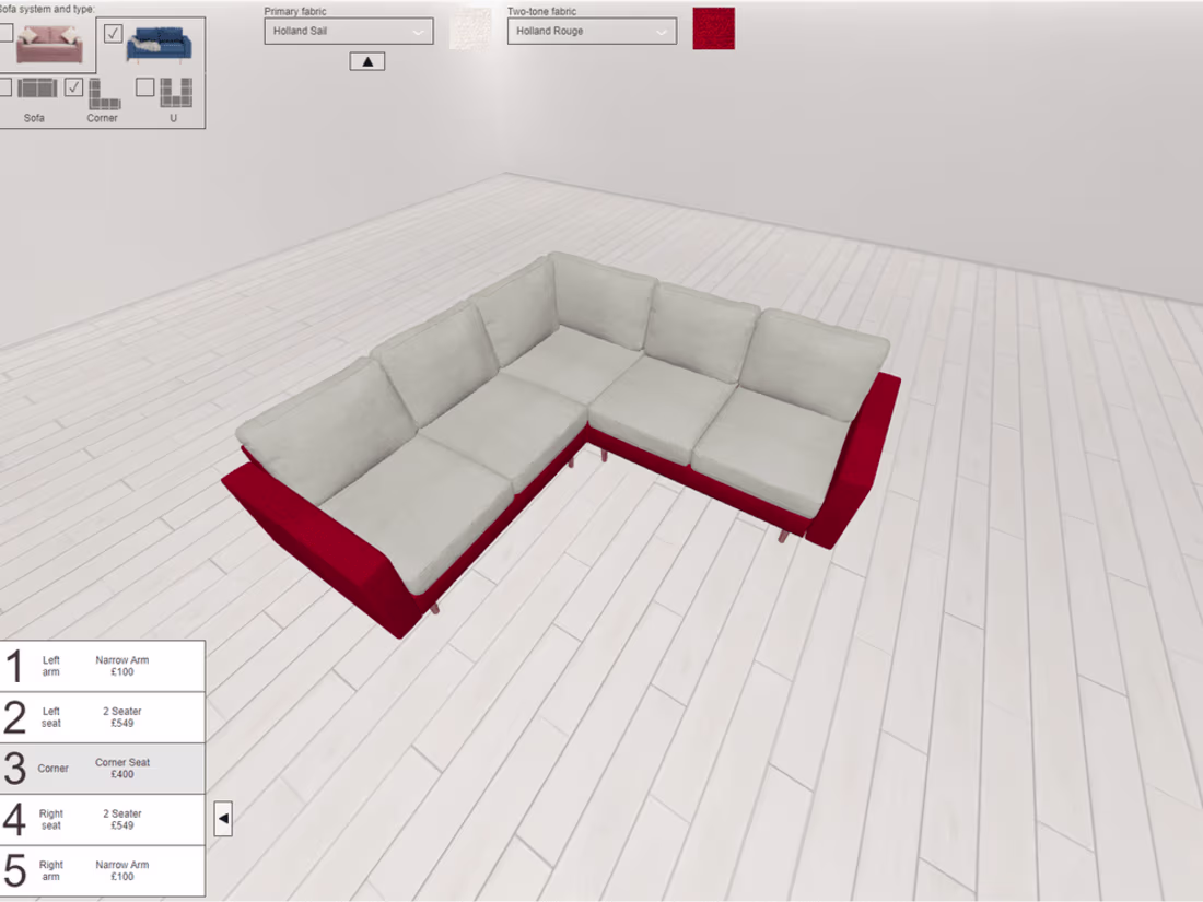 Cover image for Web 3D Sofa Builder
