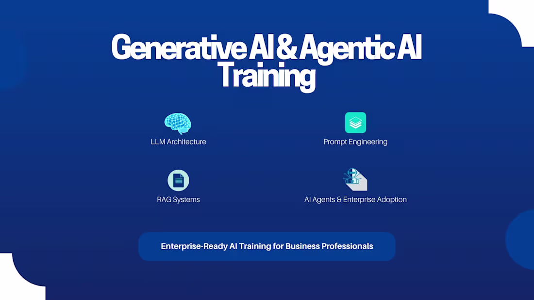 Cover image for Enterprise Generative AI & Agentic AI Training