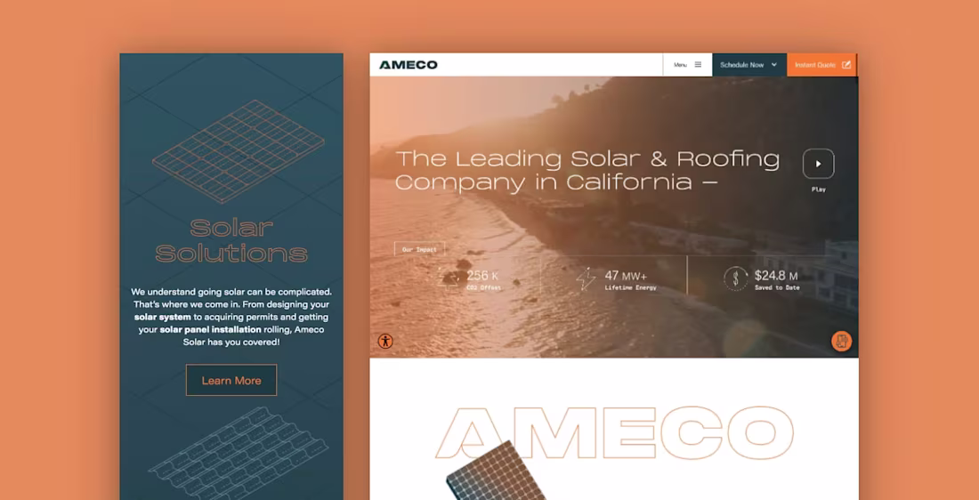 Cover image for AMECO Solar – A Seamless Digital Experience