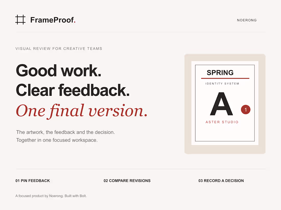 Cover image for FrameProof | Branded Visual Review Workspace Setup