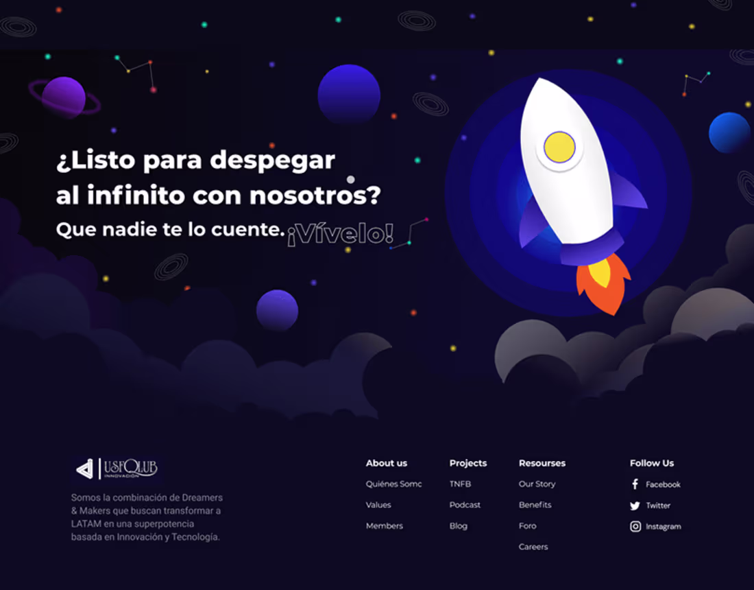 Cover image for Diseño del Homepage para el Club Innovación USFQ 