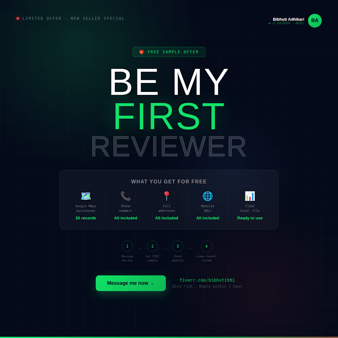 Cover image for 🎁 Be my FIRST reviewer