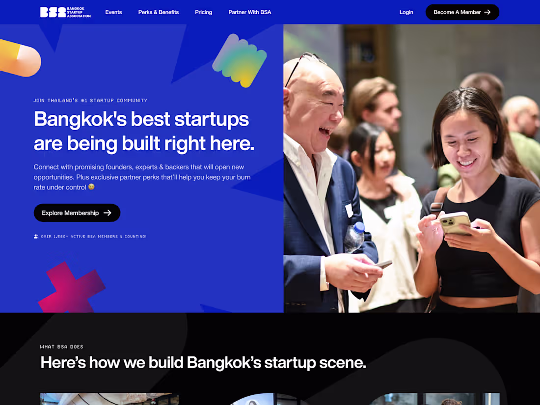 Cover image for Bangkok Startup Association Redesign - https://www.bkkstartu...