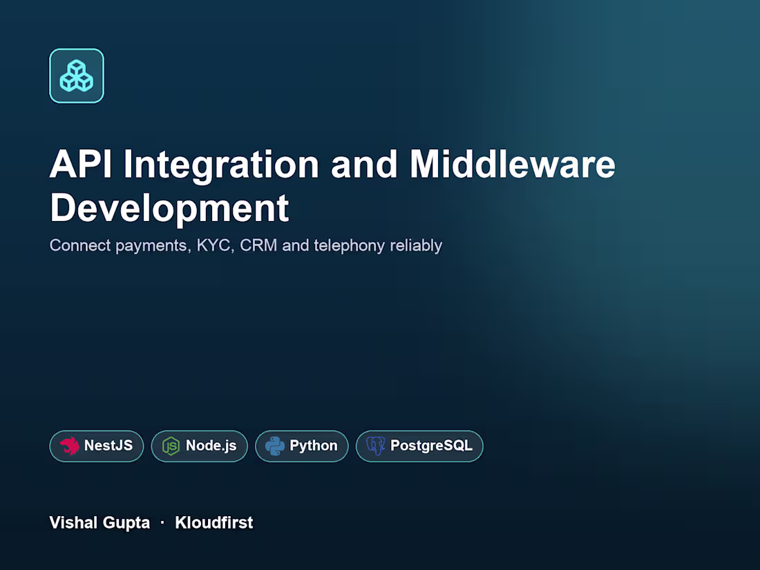 Cover image for API Integration and Middleware Development