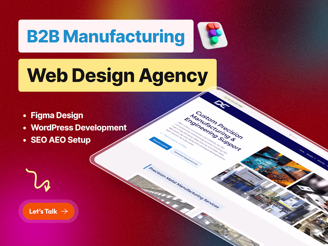 Cover image for Design and Build a B2B Manufacturing Website