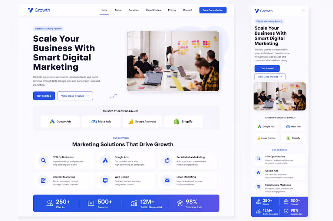Cover image for Growth Digital Agency Website 