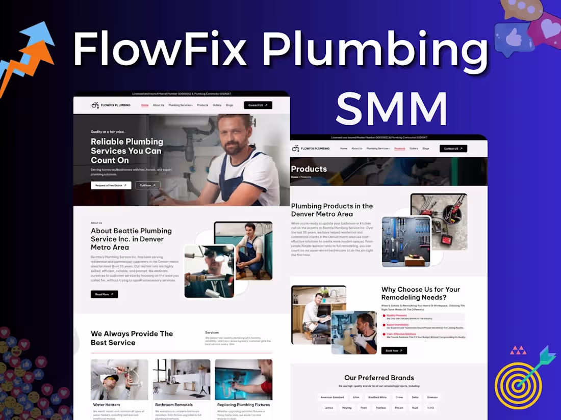 Cover image for Flow Fix Plumbing | SMM Services