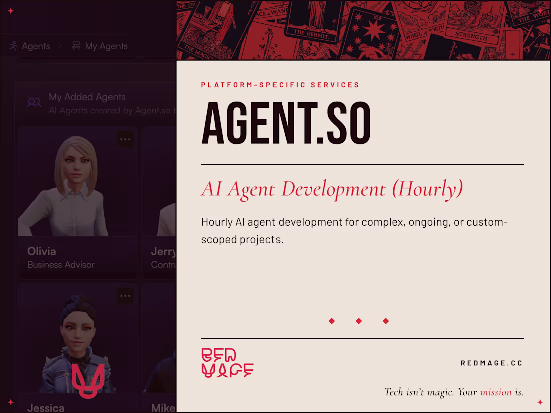 Cover image for Agent.so – AI Agent Development (Hourly)