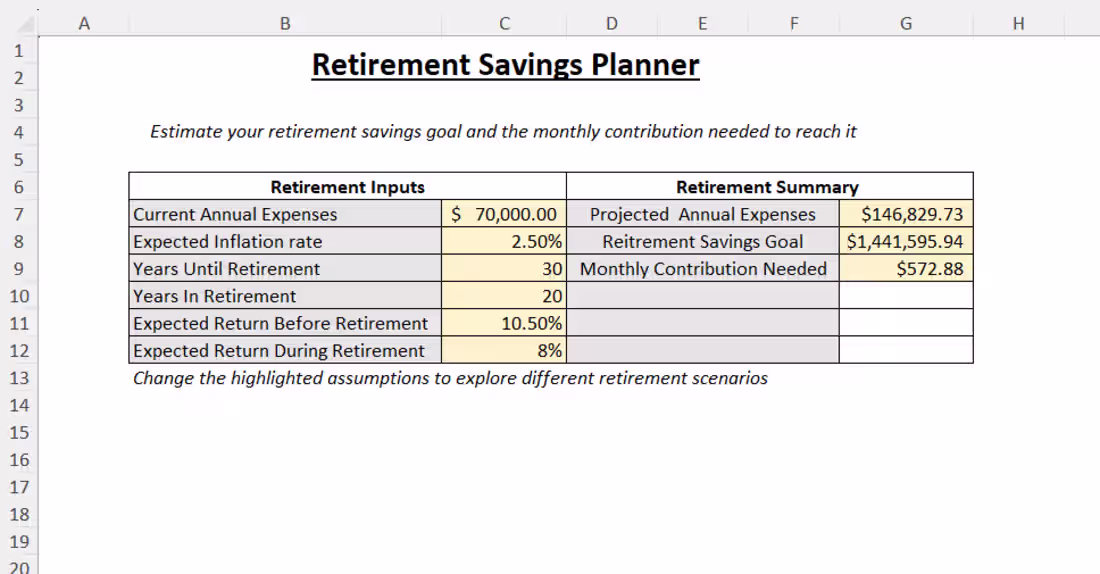 Cover image for Built an interactive retirement savings