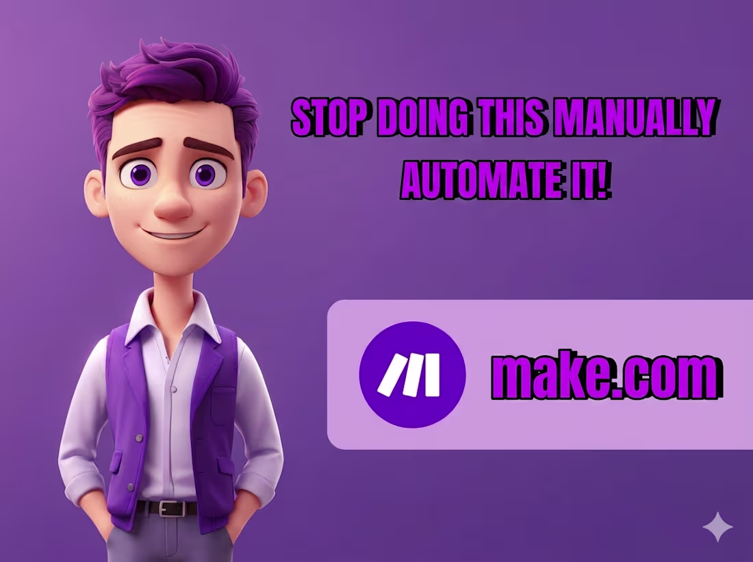 Cover image for I will automate your business with Make.com, APIs, and AI