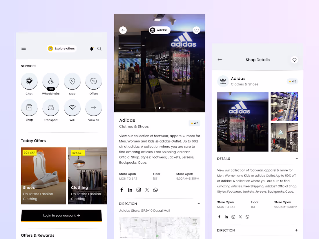 Cover image for Dubai Mall App Design 