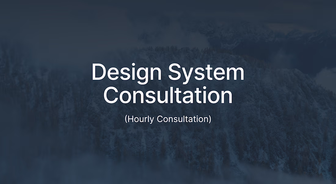 Cover image for Design System Consultation
