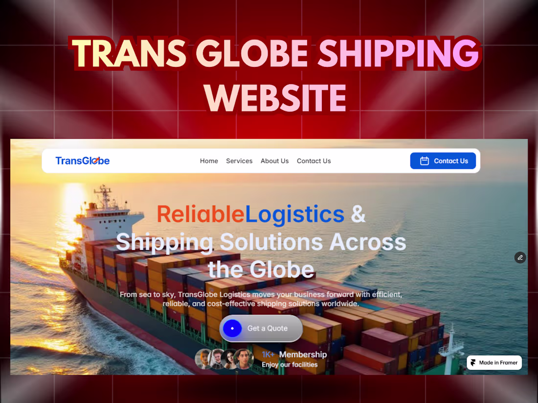 Cover image for TransGlobe Shipping Website Design and Development