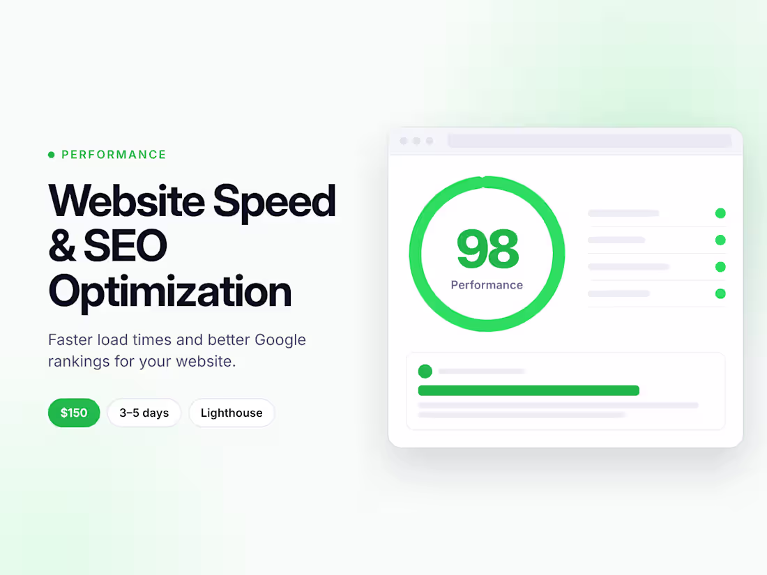 Cover image for Website Speed & SEO Optimization