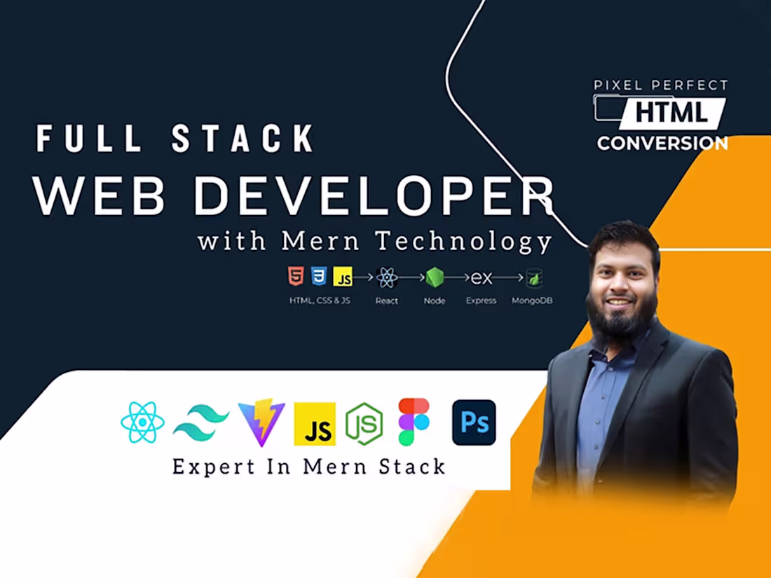Cover image for  Convert PSD to html, figma to html, CSS, bootstrap responsive