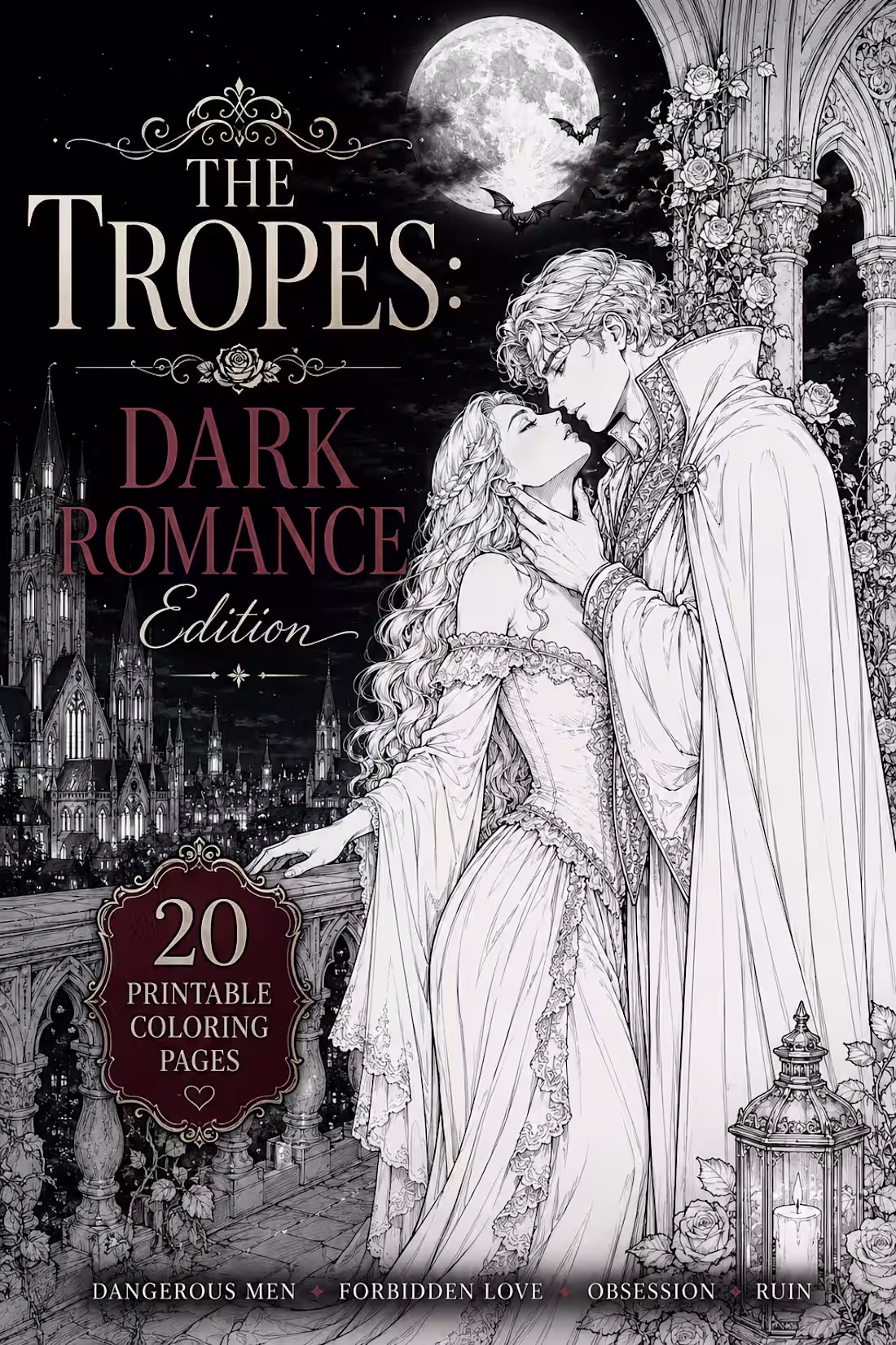 Cover image for Dark Romance Coloring Book Collection
