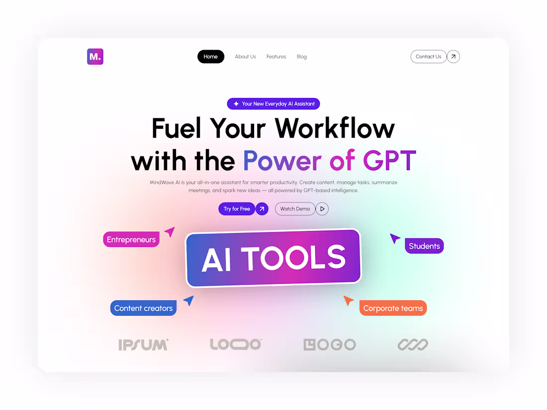 Cover image for MindWave AI — AI SaaS