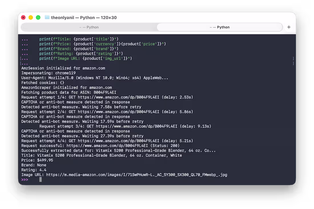 Cover image for Amzpy python library to scrape Amazon.