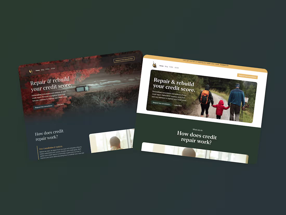 Cover image for Website Design - Providence Credit Consultants