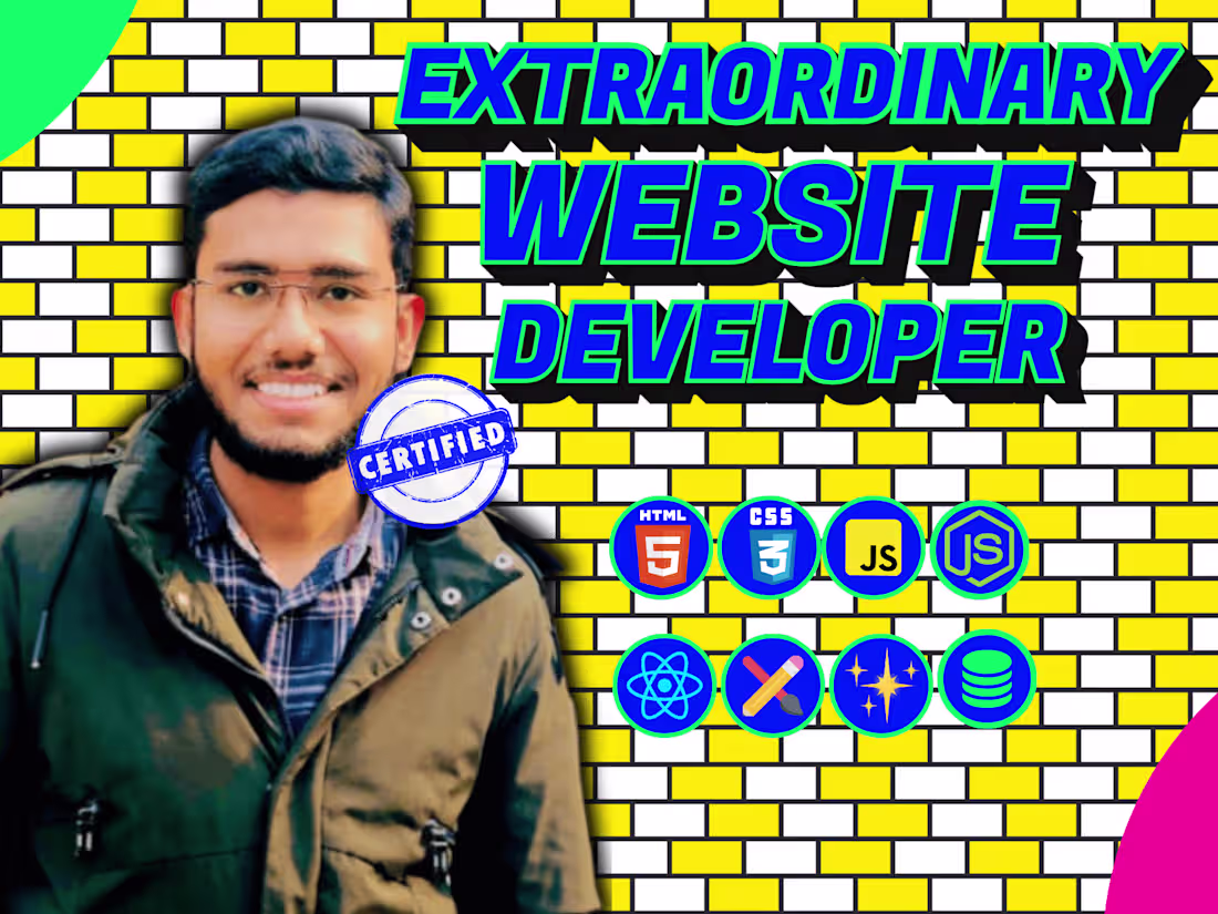 Cover image for I will develop full stack website, full stack software developer