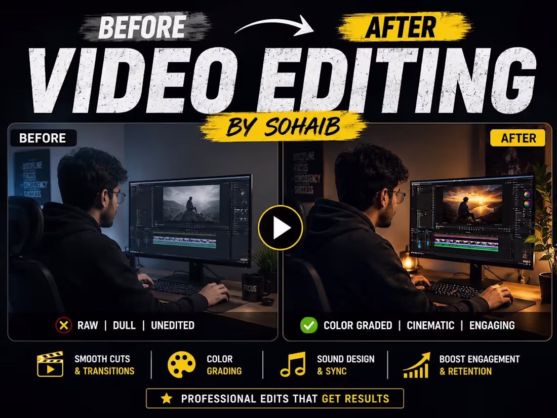 Cover image for Professional edits. Better results.