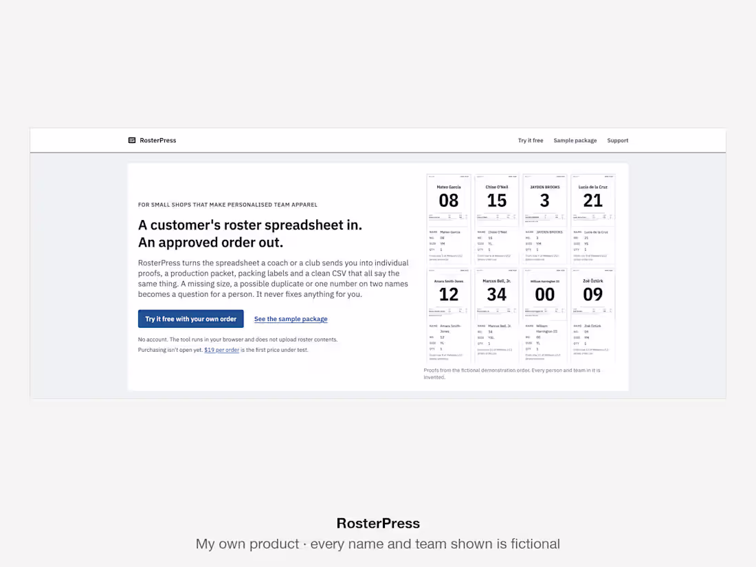 Cover image for RosterPress is my own browser