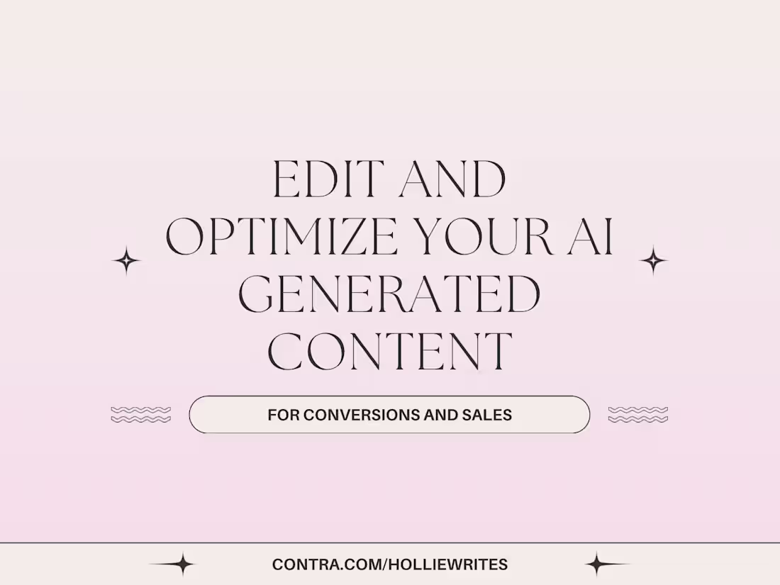 Cover image for Edit and optimize your AI generated content for lead generation