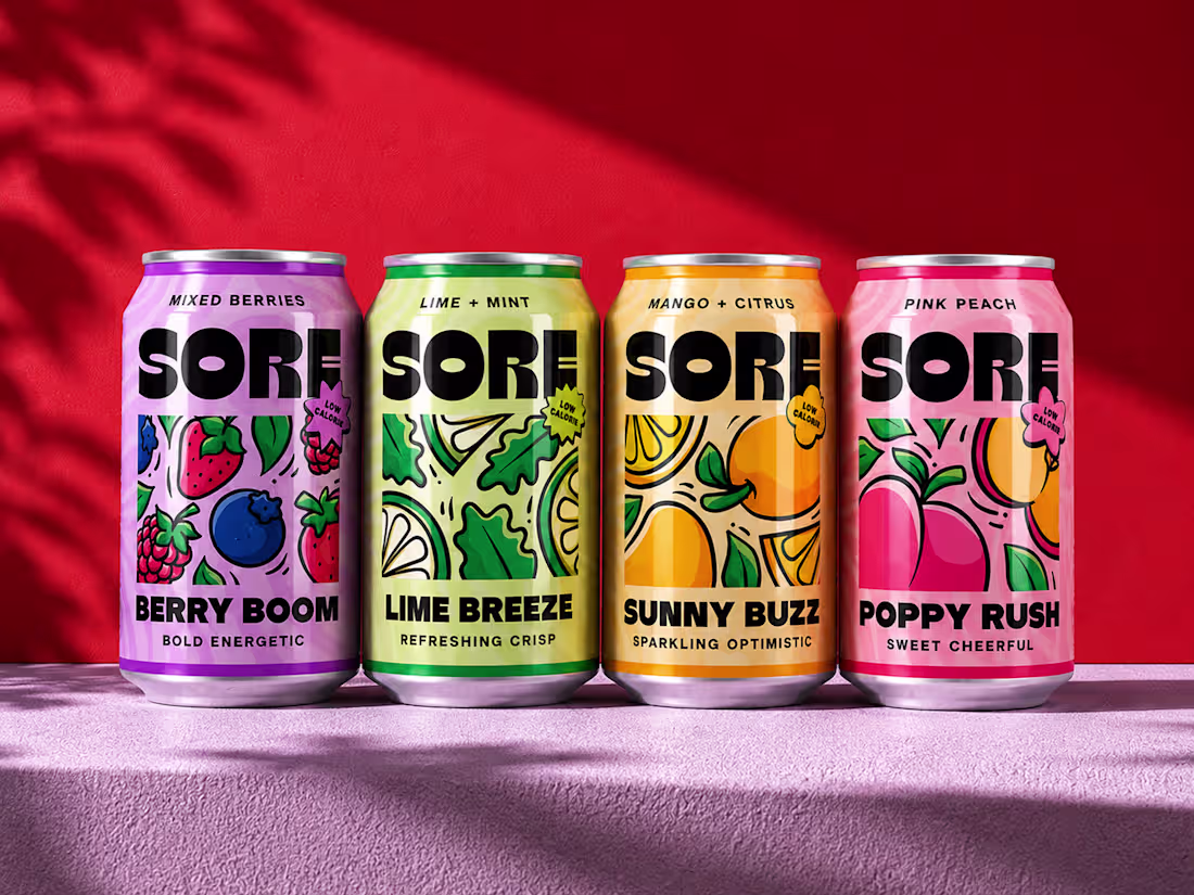 Cover image for SORE - Energy Booster Drink Brand Identity