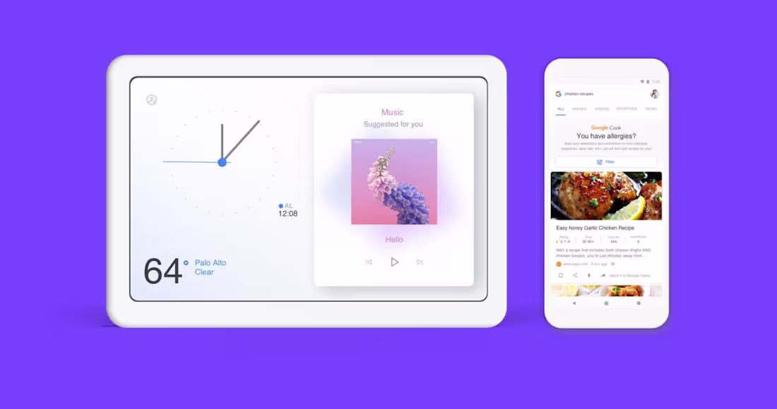 Cover image for Google Home Hub Home Screen / Recipes concepts