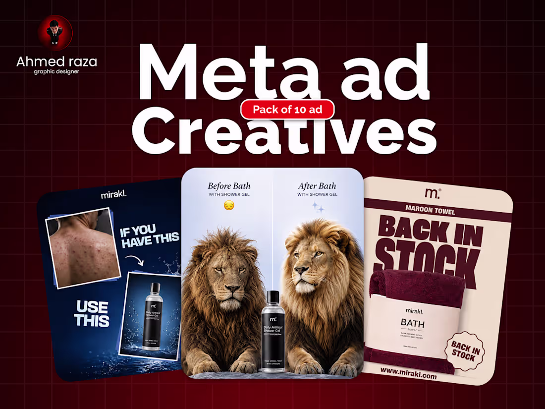 Cover image for High-Converting Meta Ad Creatives (Pack of 10)