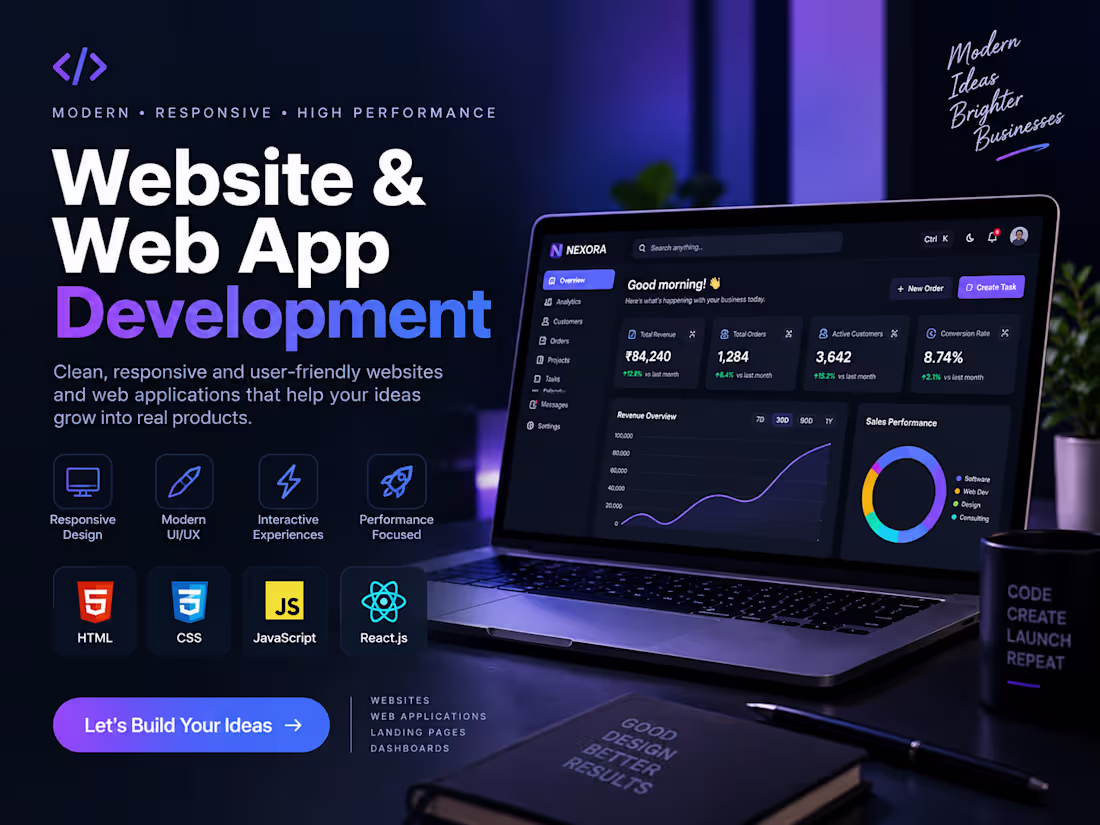Cover image for Modern Frontend Website & Web App Development