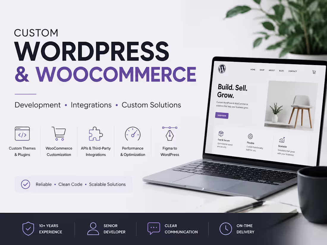Cover image for Custom WordPress & WooCommerce Development