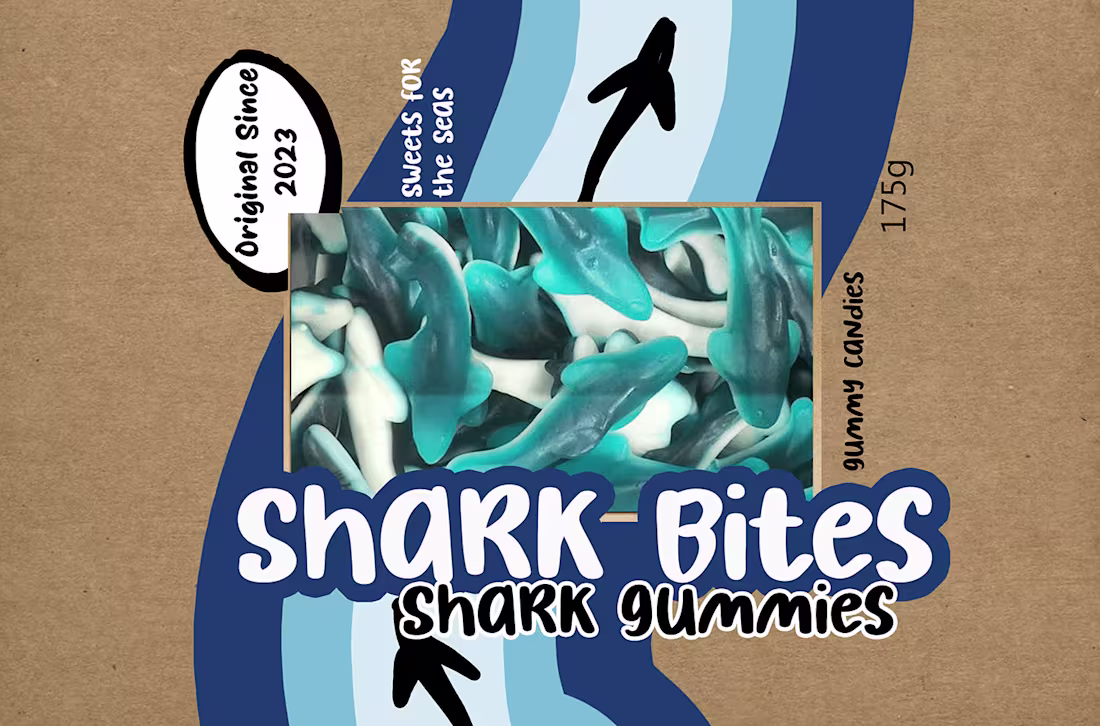Cover image for Shark Gummy Mock up brand packaging design on Behance