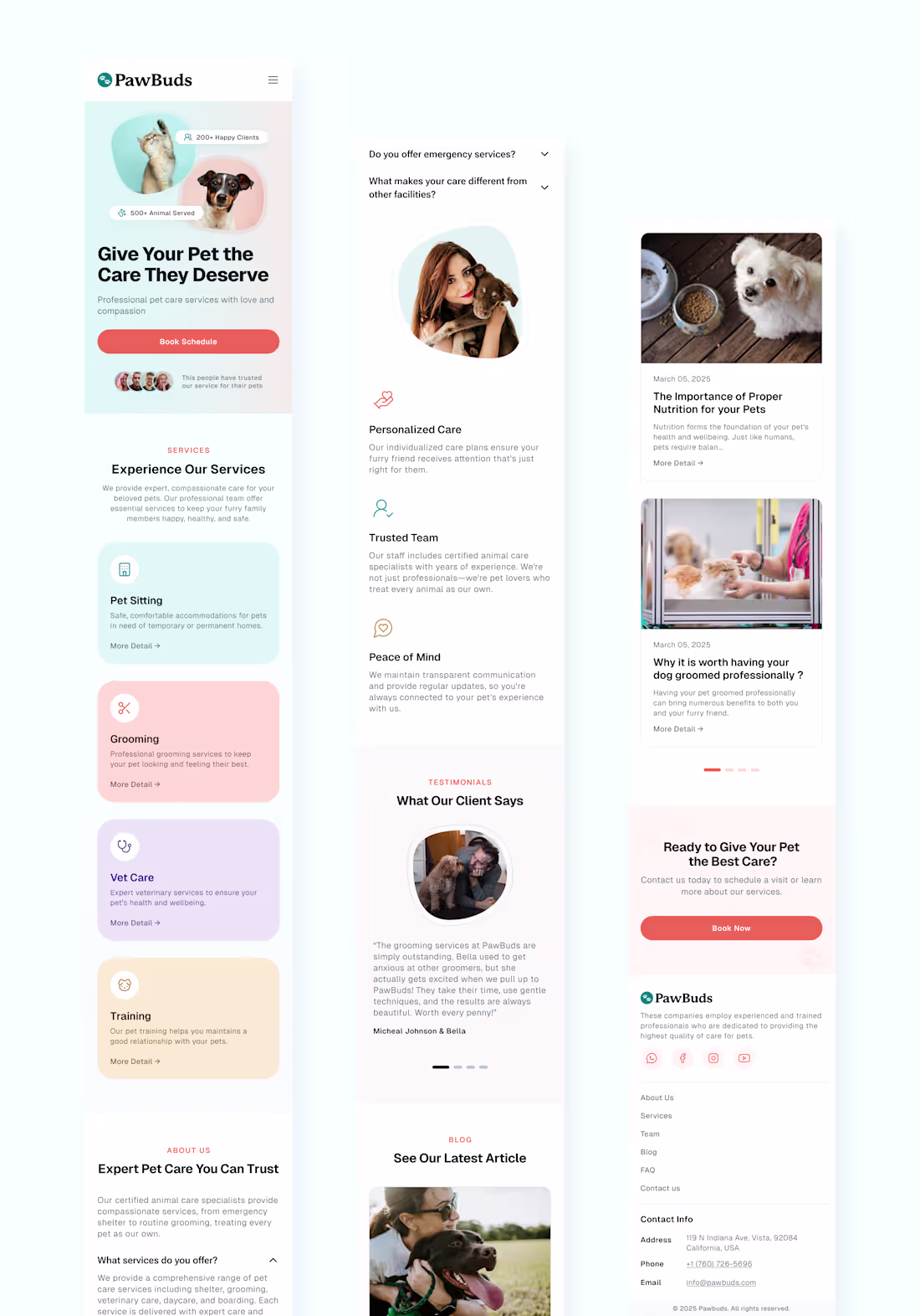 Cover image for Responsive Landing Page for Animal Care Service