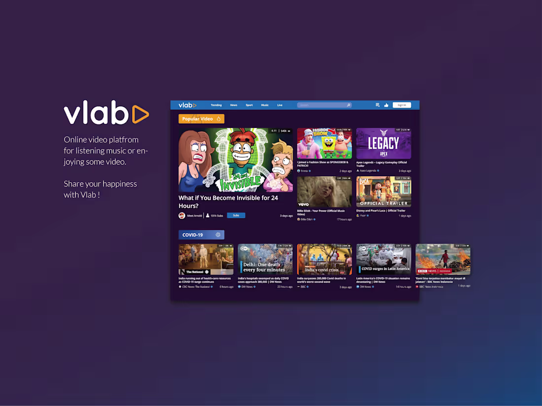 Cover image for VLAB - Video Streaming Platform