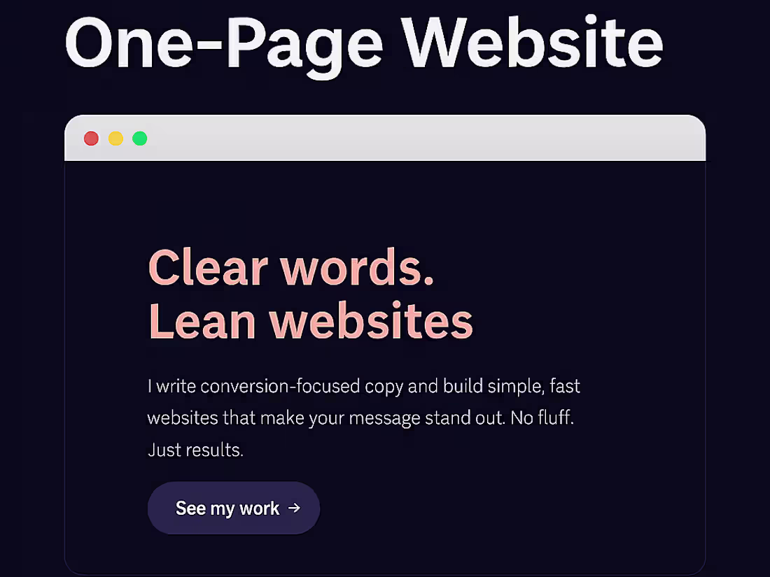 Cover image for One-Page Website (Carrd)