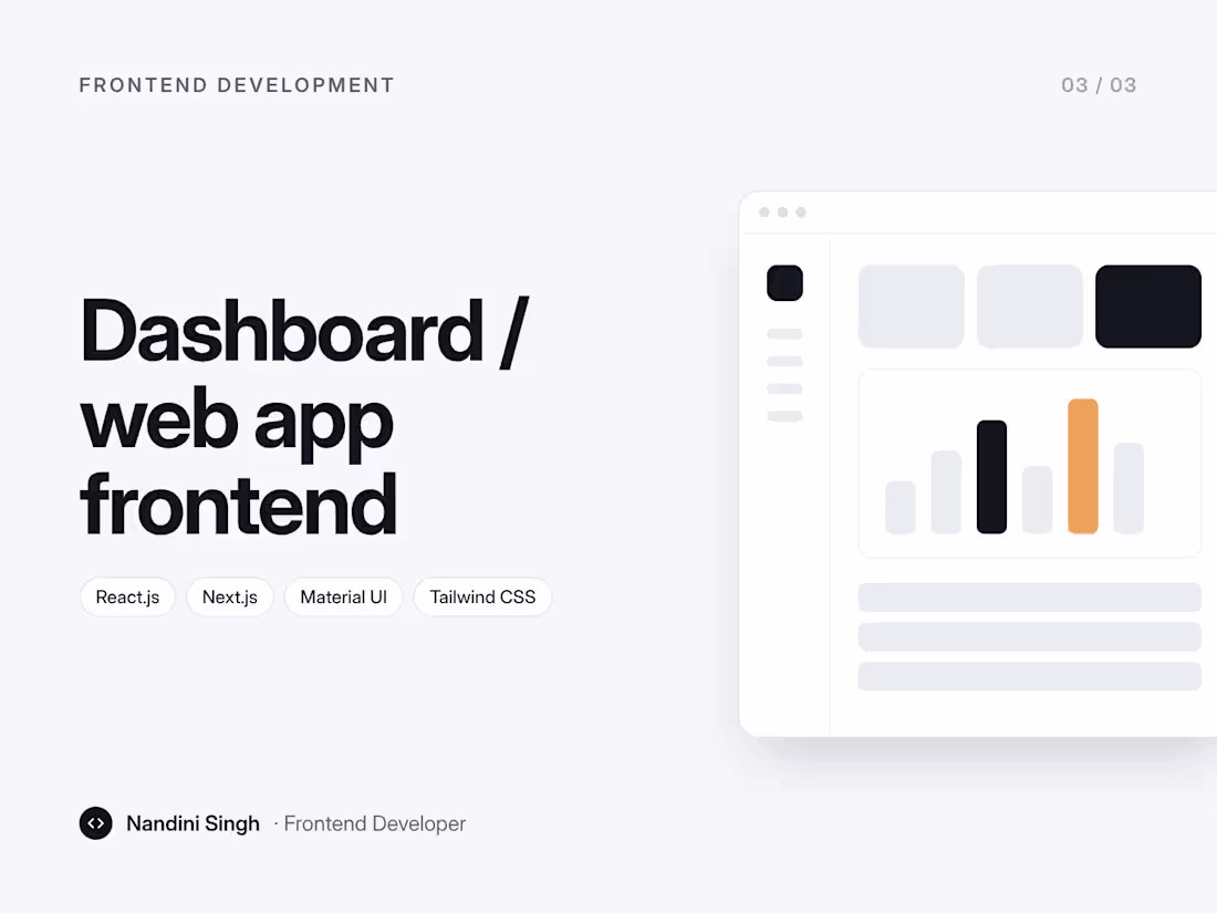 Cover image for Dashboard / web app frontend