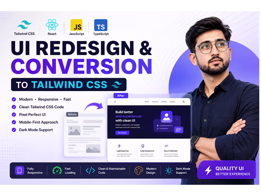 Cover image for UI Redesign & Conversion to Tailwind CSS