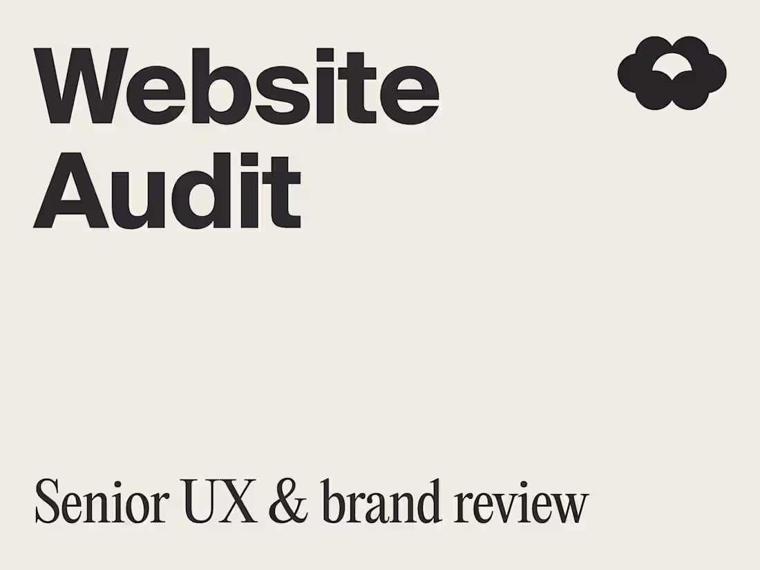 Cover image for Website Audit – Senior UX & Brand Review 