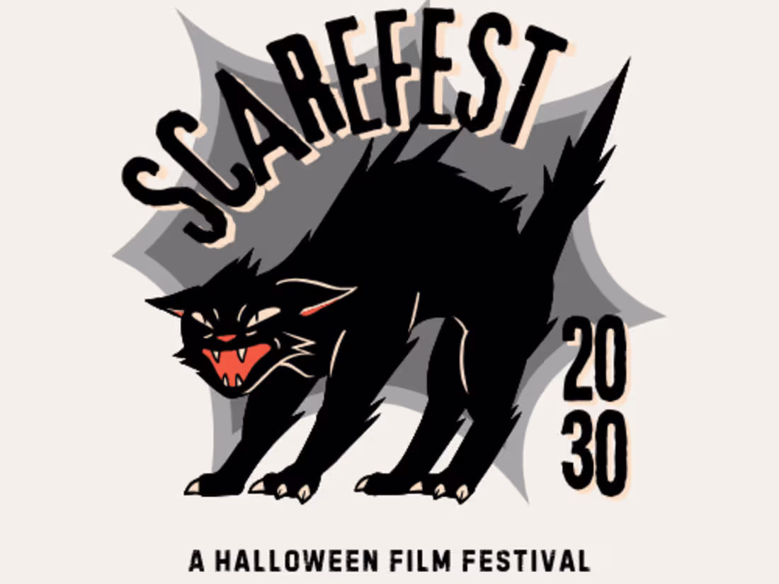 Cover image for Halloween Logo in Black Grey Beige Vintage Comic Style