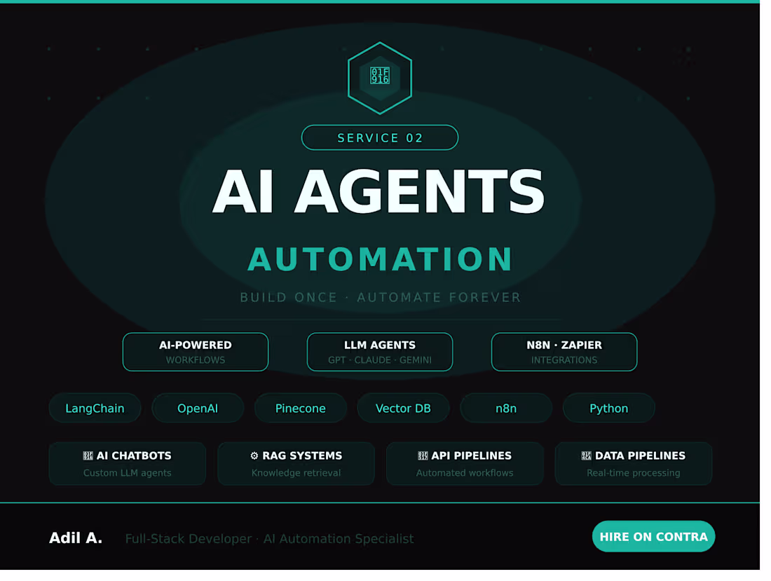 Cover image for AI Agents & Automation Systems