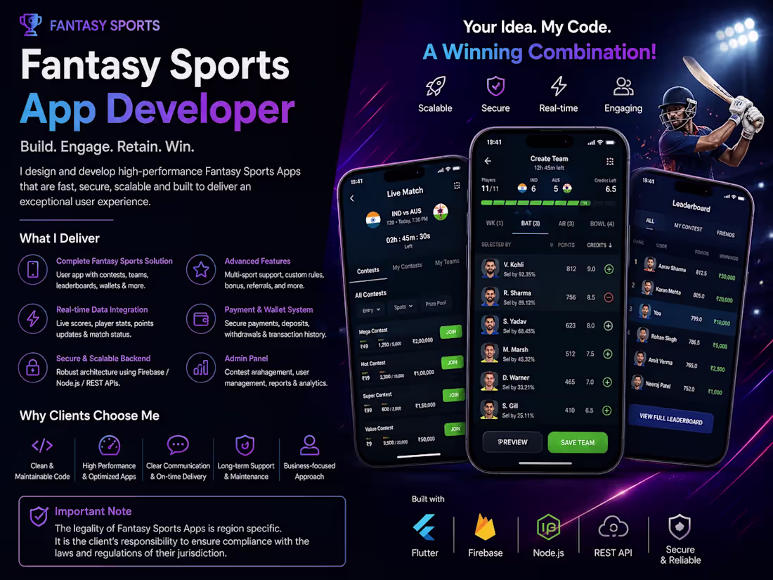 Cover image for Fantasy Sports Application 