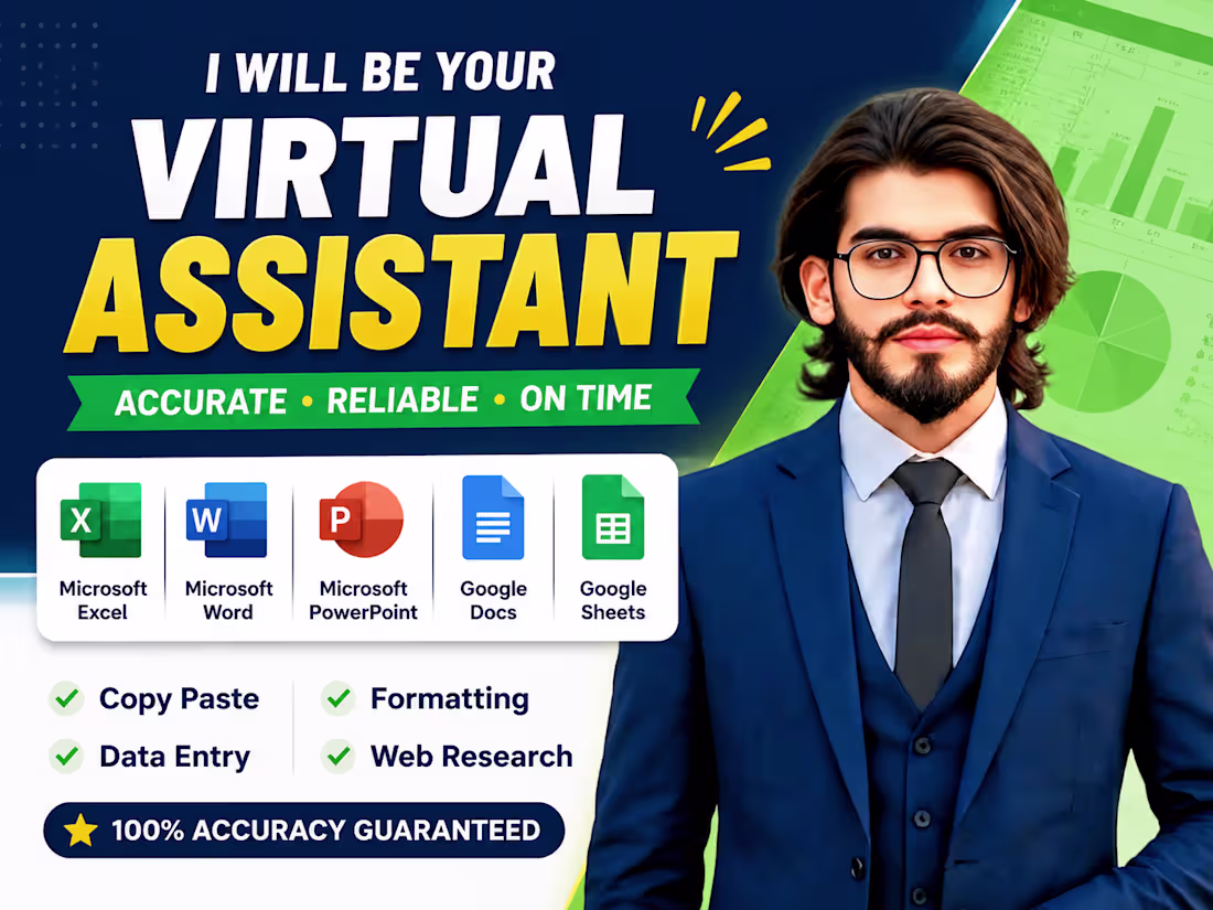 Cover image for Virtual Assistant & Data Entry Services
